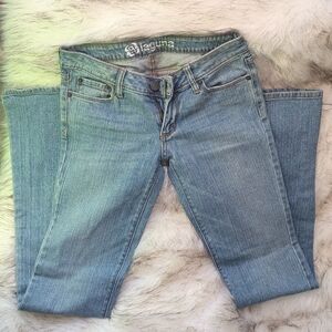 Laguna Beach Bull Head Bootcut Women's Blue Jeans Size 3 Long Inseam 33